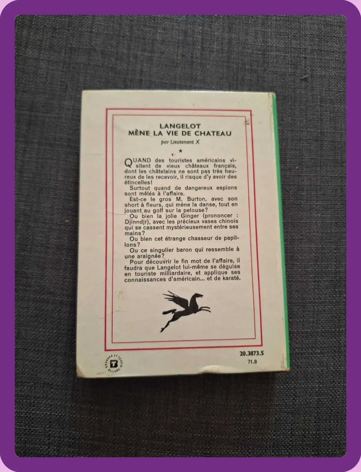 Livre Langelot mene la vie de chateau Lieutenant X – photo 2